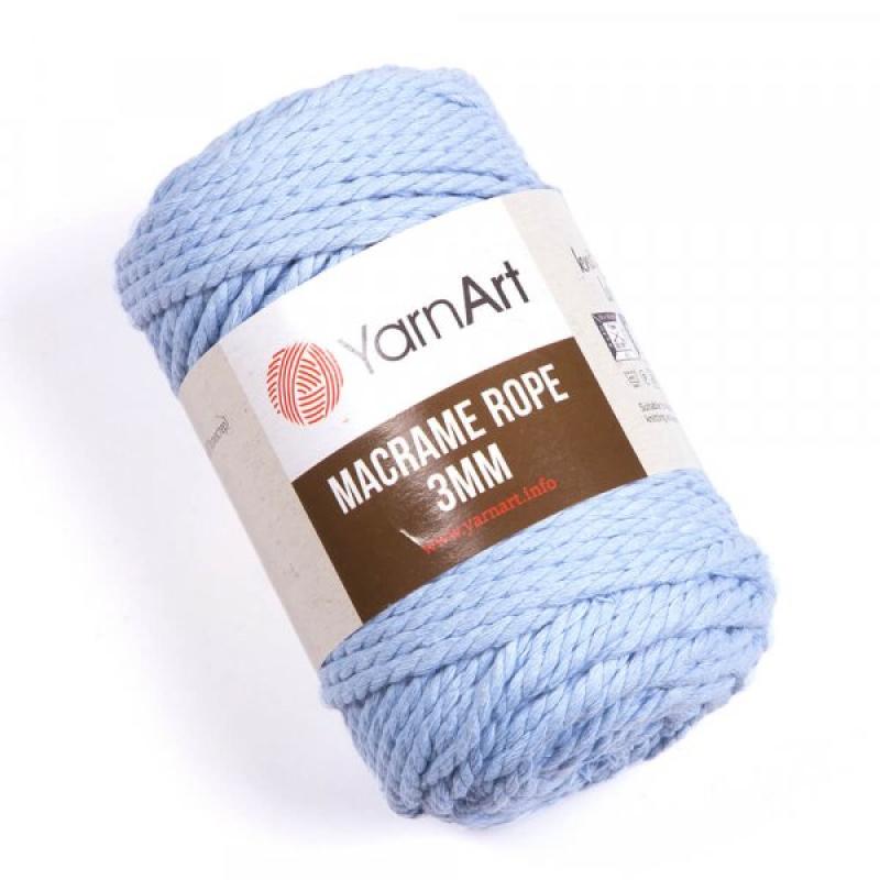 Yarnart Macrame Rope 5 mm - Macrame Cord Denim Blue - 761