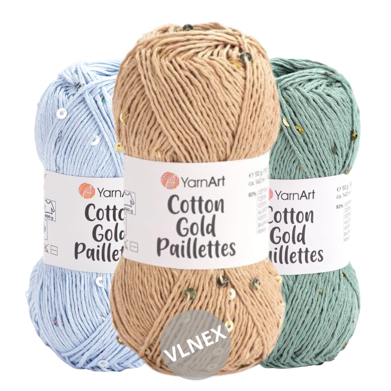 YarnArt Cotton Gold Paillettes